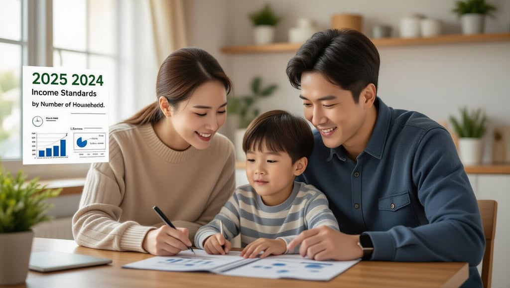 📊 가구원수별 소득 기준, 우리 집은 얼마나 될까요?